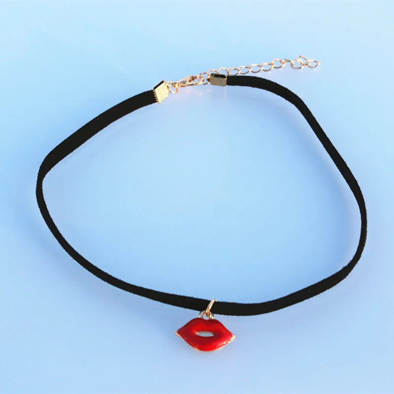 N2071 New Punk Gothic Sexy Red Mouth Lips Pendant Leather Velvet Chokers Necklace For Women Jewelry Rope Chain Clavicle Tattoo
N2071 New Punk Gothic Sexy Red Mouth Lips Pendant Leather Velvet Chokers Necklace For Women Jewelry Rope Chain Clavicle Tattoo