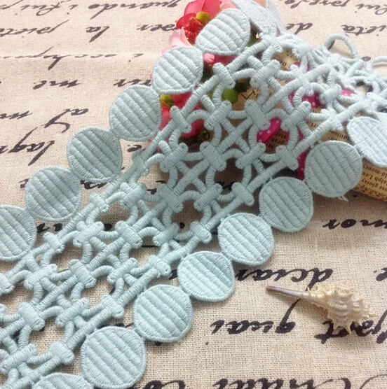 2 yards/lot width 9cm 3.54" white/emerald green cotton lace trim ribbon 61038L4K36
2 yards/lot width 9cm 3.54" white/emerald green cotton lace trim ribbon 61038L4K36
