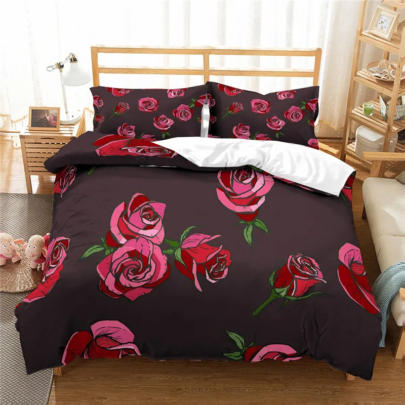 Rose bedding set King size flower duvet cover with pillowcase Bed Line 3D Bedclothes home textile dropshipping
Rose bedding set King size flower duvet cover with pillowcase Bed Line 3D Bedclothes home textile dropshipping