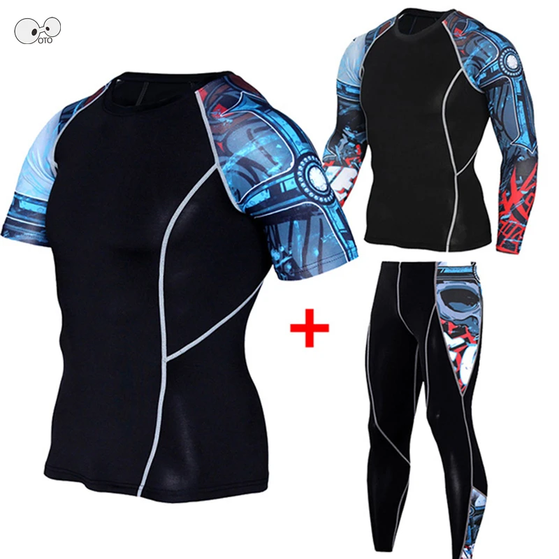 Short/Long Sleeve+Tights 3pcs/set Men Sport Suits Compression Quick Dry Running Sets Sportswear Gym Fitness Training Tracksuits
Short/Long Sleeve+Tights 3pcs/set Men Sport Suits Compression Quick Dry Running Sets Sportswear Gym Fitness Training Tracksuits