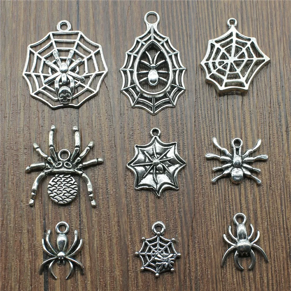 20pcs Spider Charms Antique Silver Color Spider Charms Pendants For Bracelets Spider Cobweb Charms Making Jewelry
20pcs Spider Charms Antique Silver Color Spider Charms Pendants For Bracelets Spider Cobweb Charms Making Jewelry