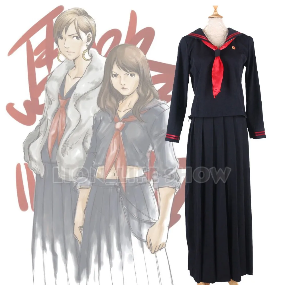 Школьная форма Majisuka Gakuen JK Furyo школьная моряка длинная Плиссированная юбка |