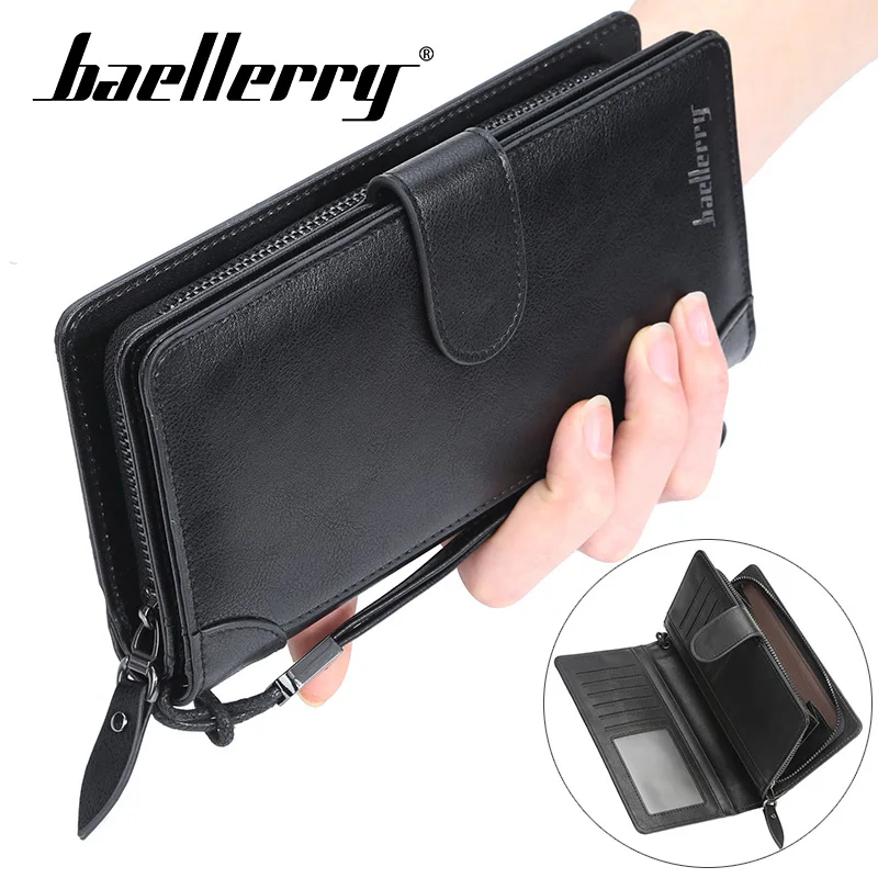 Baellery Men Leather Long Standard Wallets Coin Money Card Holder Phone Pocket Pouch Packet Wallet For Men Male Wallet
Baellery Men Leather Long Standard Wallets Coin Money Card Holder Phone Pocket Pouch Packet Wallet For Men Male Wallet