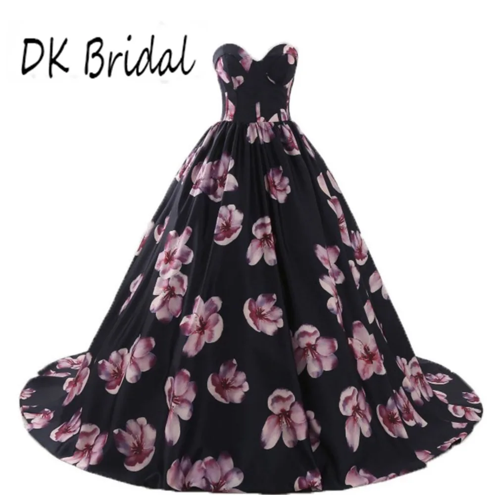 DK Bridal Floral Print Prom Evening Dresses Long Sweetheart 3D Flower Ball Gown Quinceanera Dress Black DK1904
DK Bridal Floral Print Prom Evening Dresses Long Sweetheart 3D Flower Ball Gown Quinceanera Dress Black DK1904