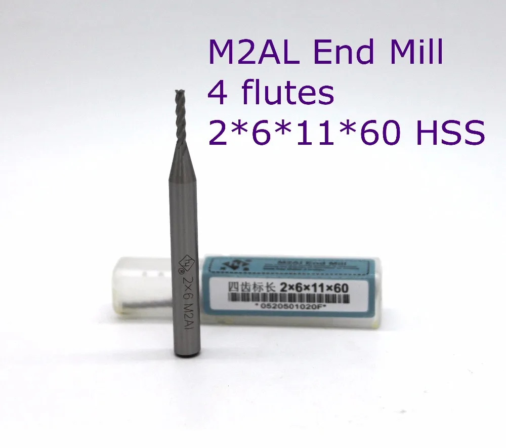 router bit 2*6*11*60 of 4 Flute HSS M2AL end mill for CNC milling machine tools mills cutter
router bit 2*6*11*60 of 4 Flute HSS M2AL end mill for CNC milling machine tools mills cutter