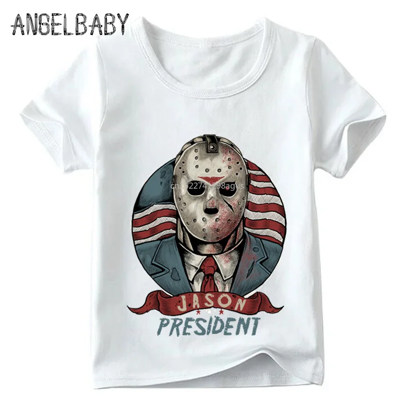 Children Jason For President Print T shirt Boys and Girls Summer Casual Tops Kid Soft White T-shirt,ooo2077
Children Jason For President Print T shirt Boys and Girls Summer Casual Tops Kid Soft White T-shirt,ooo2077