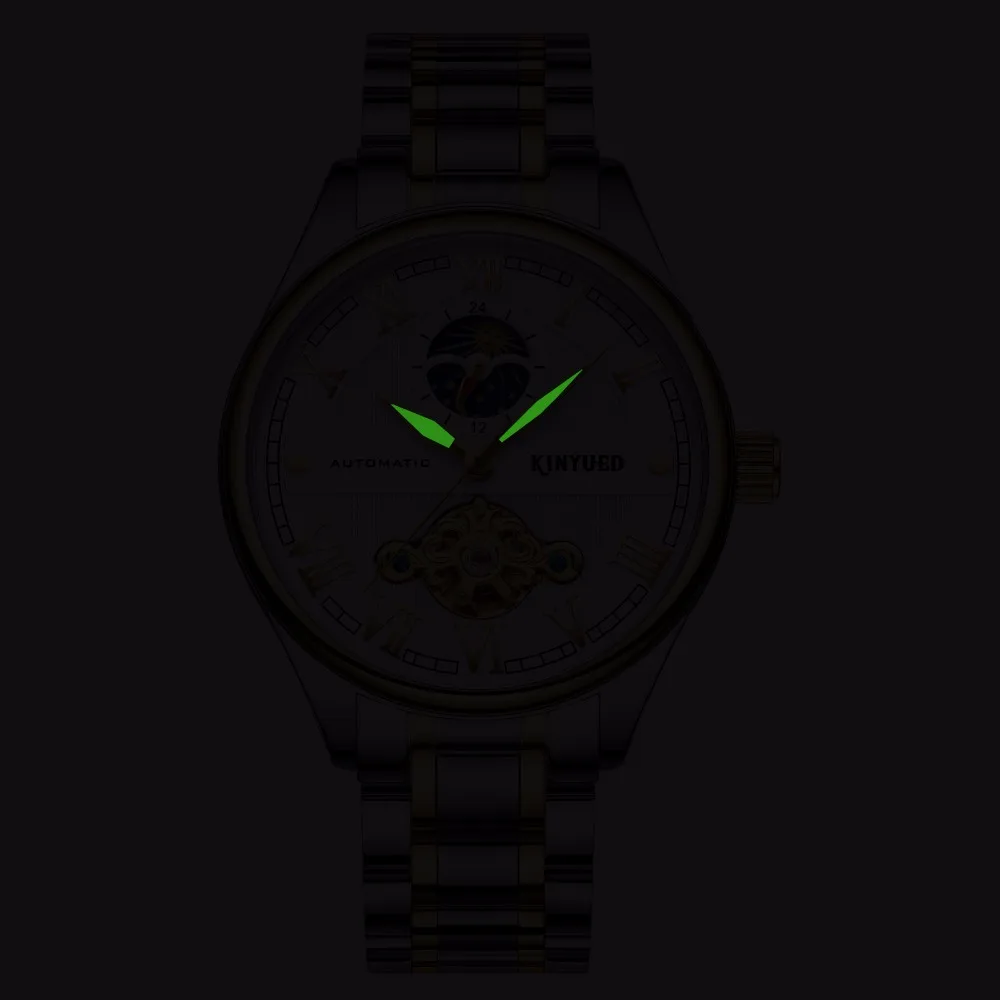 new KINYUED brand Automatic Mechanical Watches for men luxury fashion Gold Roman Numeral Watch Casual Stainless Steel clock
new KINYUED brand Automatic Mechanical Watches for men luxury fashion Gold Roman Numeral Watch Casual Stainless Steel clock