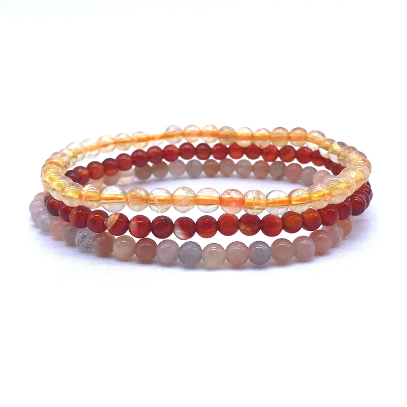 Natural Stone Bead Set Bracelet 4 mm Round Healing Energy Carnelian Sunstone Citrines Women Girl Yoga Jewelry Gift For Her #19
Natural Stone Bead Set Bracelet 4 mm Round Healing Energy Carnelian Sunstone Citrines Women Girl Yoga Jewelry Gift For Her #19