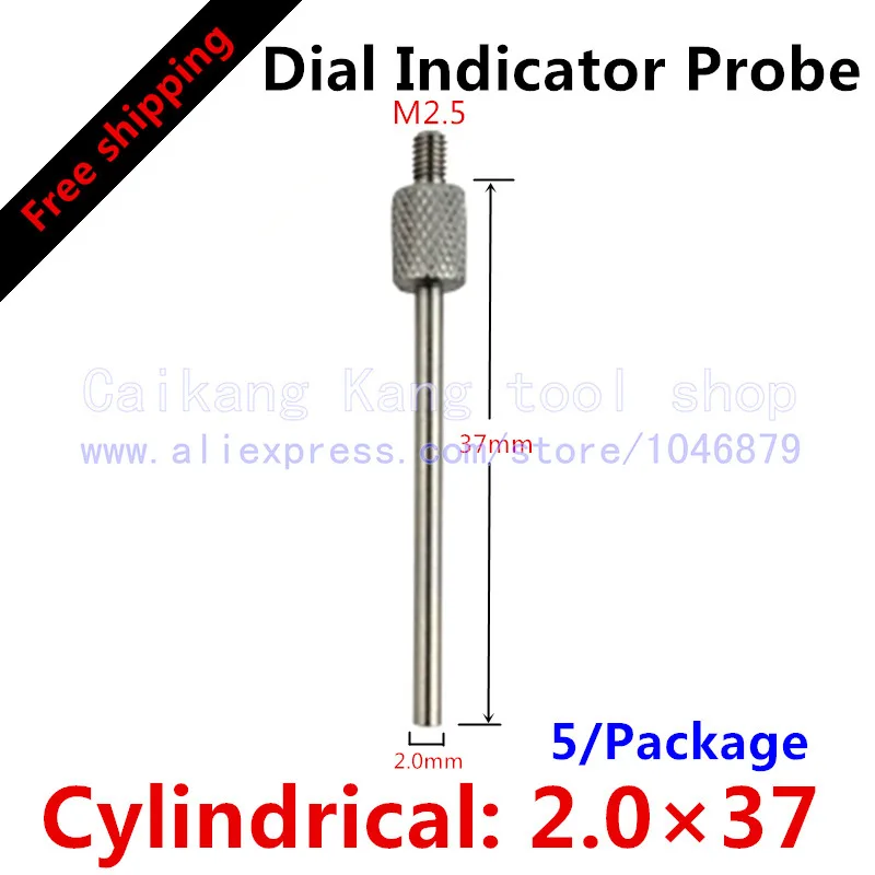 Free shipping 5 / bag Tail: M2.5 Dial indicator probe Dial gauge stylus Header Micrometer head Hands Cylindrical: 2.0 * 37
Free shipping 5 / bag Tail: M2.5 Dial indicator probe Dial gauge stylus Header Micrometer head Hands Cylindrical: 2.0 * 37