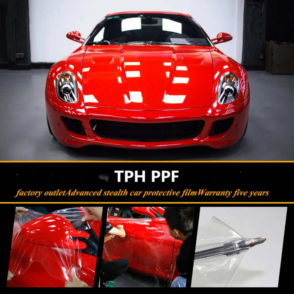 1 52x15 М оптовая продажа Прозрачный TPH Материал автомобиля обертывание наклейка