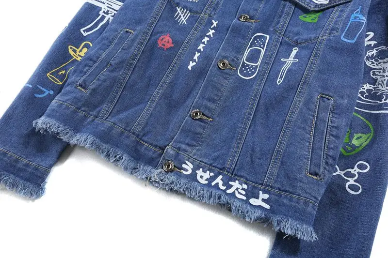 Patchwork jeans Printed Pocket jacket Long Sleeve Mens Hip Hop Casual Shirts Fashion Streetwear discount drop ship top coat
Patchwork jeans Printed Pocket jacket Long Sleeve Mens Hip Hop Casual Shirts Fashion Streetwear discount drop ship top coat
