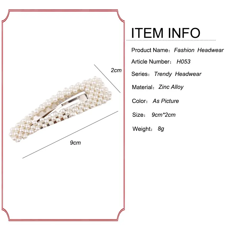 F&U Imitated Pearl Geometric Shape Hairpin For Women Girls Hair Clips Pins Barrette Styling Headwear Fashion For Women
F&U Imitated Pearl Geometric Shape Hairpin For Women Girls Hair Clips Pins Barrette Styling Headwear Fashion For Women