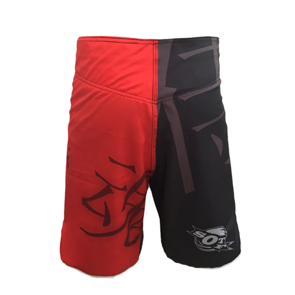 Мужские боксерские шорты SOTF MMA красные черные белые для тайского бокса