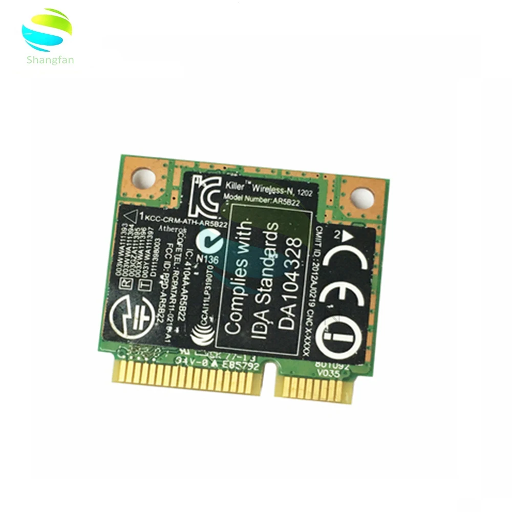 Killer 1202 300Mbps Wireless Atheros AR5B22 Wifi Gaming Network Card Dual Band 802.11a/b/g/n Bluetooth 4.0
Killer 1202 300Mbps Wireless Atheros AR5B22 Wifi Gaming Network Card Dual Band 802.11a/b/g/n Bluetooth 4.0