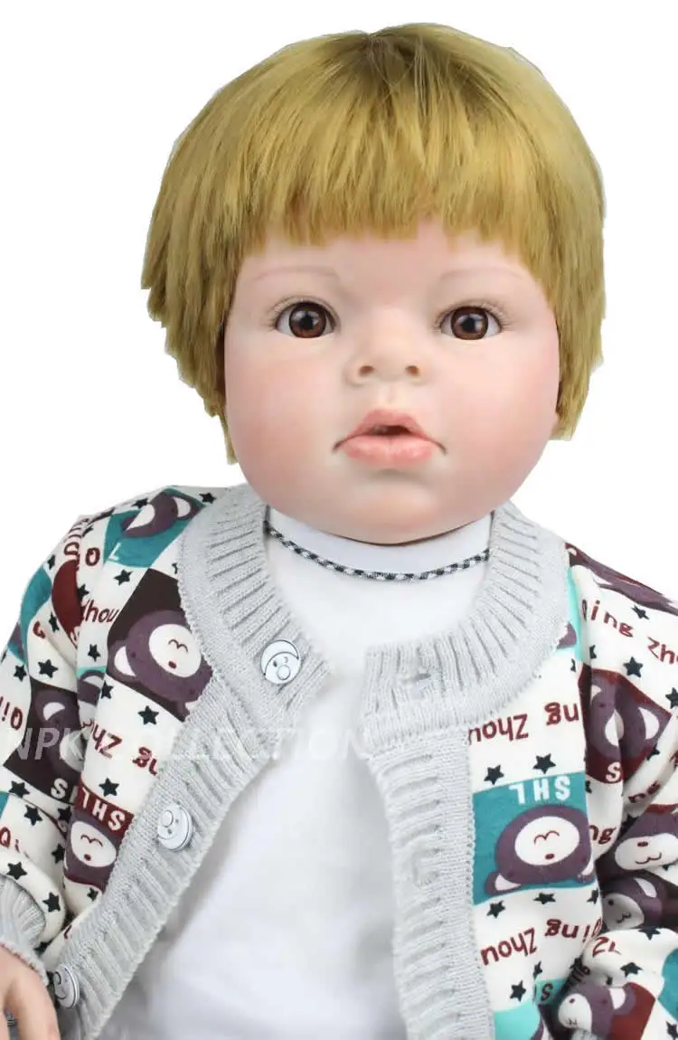 70 см куклы Reborn bebe для маленьких мальчиков Мягкая силиконовая виниловая Кукла reborn