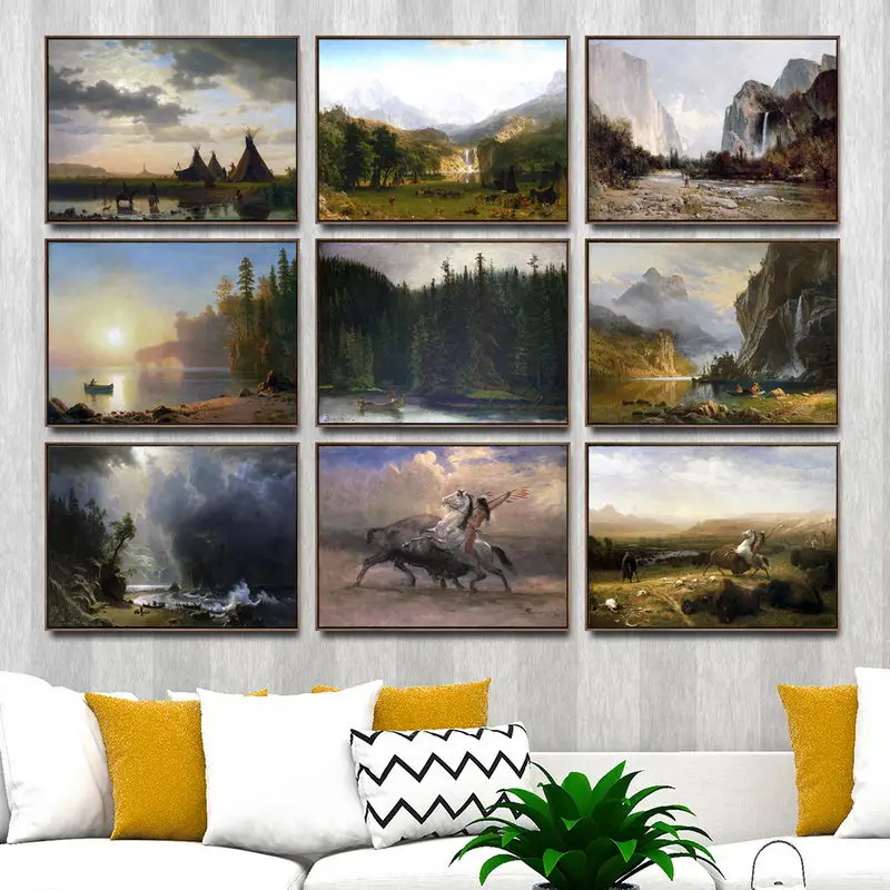 Home Decoration Art Wall Pictures Fro Living Room Poster Print Canvas Paintings American Albert Bierstadt Indian Landscape
Home Decoration Art Wall Pictures Fro Living Room Poster Print Canvas Paintings American Albert Bierstadt Indian Landscape
