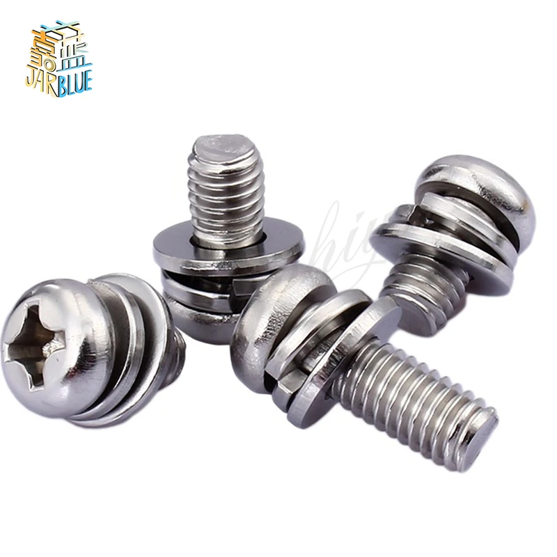 50PCS Round Three Combinations OScrews / Combination Screw / Combination M3*6/8/10/12......20mm
50PCS Round Three Combinations OScrews / Combination Screw / Combination M3*6/8/10/12......20mm
