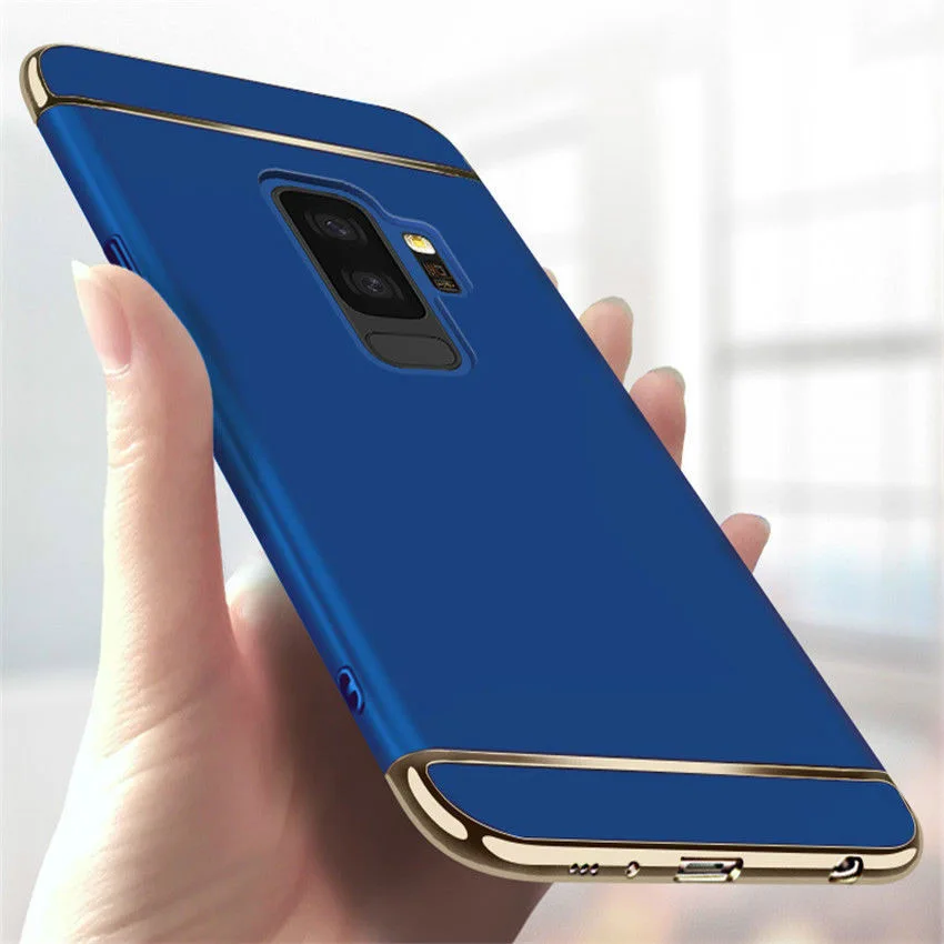 Роскошные 3 в 1 Жесткий ПК чехол для Samsung Галактики S10 плюс S10Lite S9 S9Plus S8 S8Plus S7 S7edge S6
