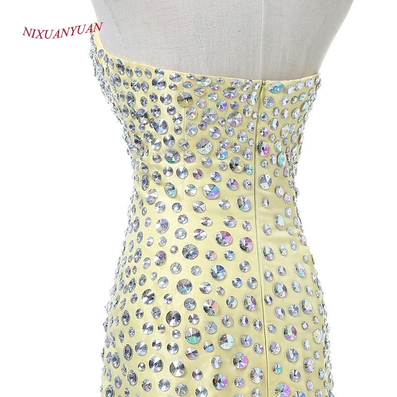 NIXUANYUAN New Custom Made Yellow Organza Mermaid Prom Dress 2017 Luxury Crystal Party Dress Sexy Side Split vestidos de baile
NIXUANYUAN New Custom Made Yellow Organza Mermaid Prom Dress 2017 Luxury Crystal Party Dress Sexy Side Split vestidos de baile