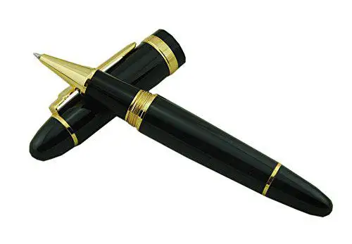 Adeeing Jinhao 159 Черная Ручка роллер с золотым металлическим краем для офисного