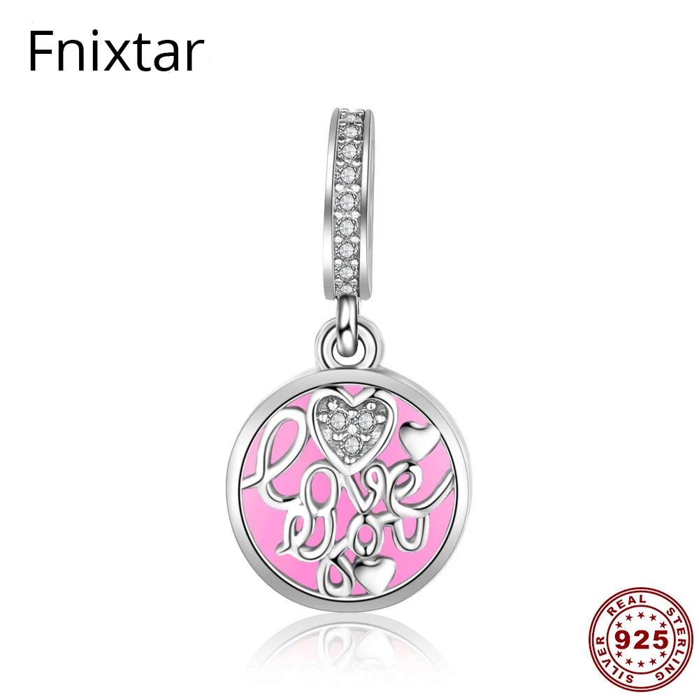Fnixtar, 100% Стерлинговое Серебро 925 пробы, любовь, кулон, Висячие Подвески, браслет, подходит для оригинальных WST бусин, браслет, модные ювелирные...
Fnixtar, 100% Стерлинговое Серебро 925 пробы, любовь, кулон, Висячие Подвески, браслет, подходит для оригинальных WST бусин, браслет, модные ювелирные...
