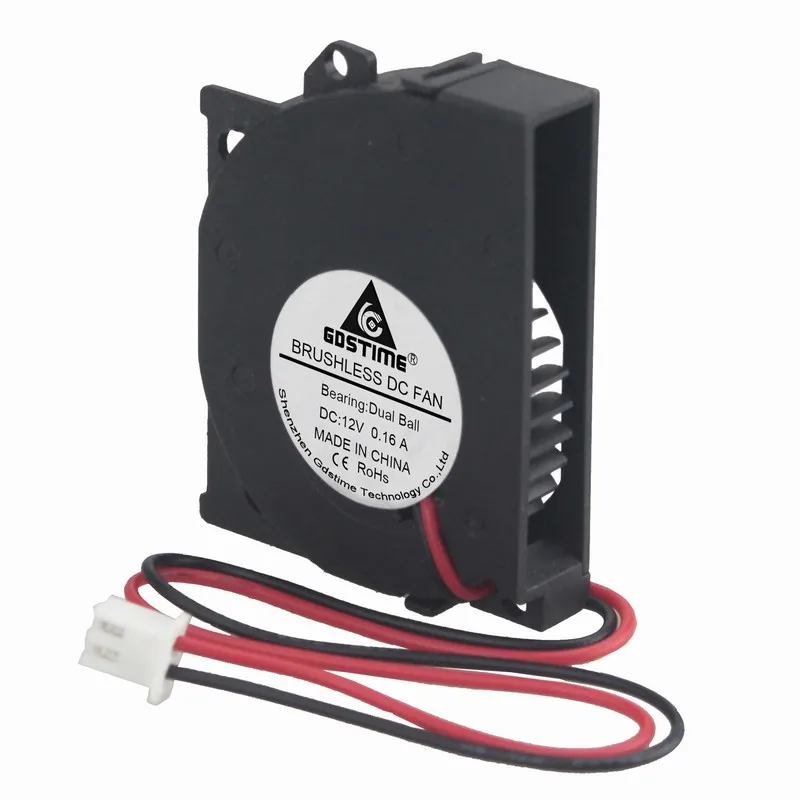 Gdstime 2 Pcs 12 Volts Dual Ball 5cm Turbo Blower 12V DC Centrifugal Cooler Cooling Fan 50mm x 40mm x 10mm 5010B 50*40*10mm
Gdstime 2 Pcs 12 Volts Dual Ball 5cm Turbo Blower 12V DC Centrifugal Cooler Cooling Fan 50mm x 40mm x 10mm 5010B 50*40*10mm
