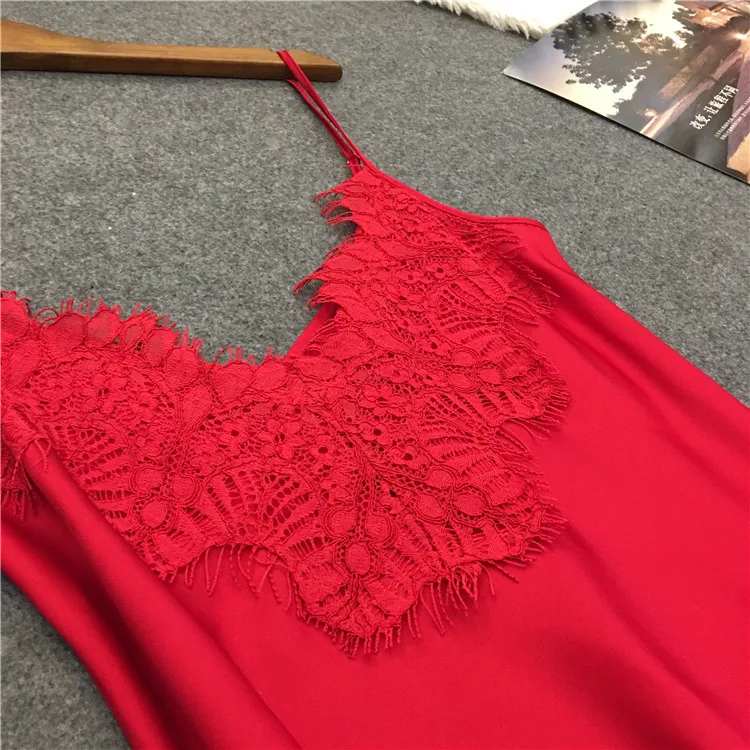 Voplidia Pyjamas women Pajamas Set Top Long Pant Faux Silk Lace Bow V-neck Sleepwear Lace Lingerie Sleeveless Women Lingerie
Voplidia Pyjamas women Pajamas Set Top Long Pant Faux Silk Lace Bow V-neck Sleepwear Lace Lingerie Sleeveless Women Lingerie