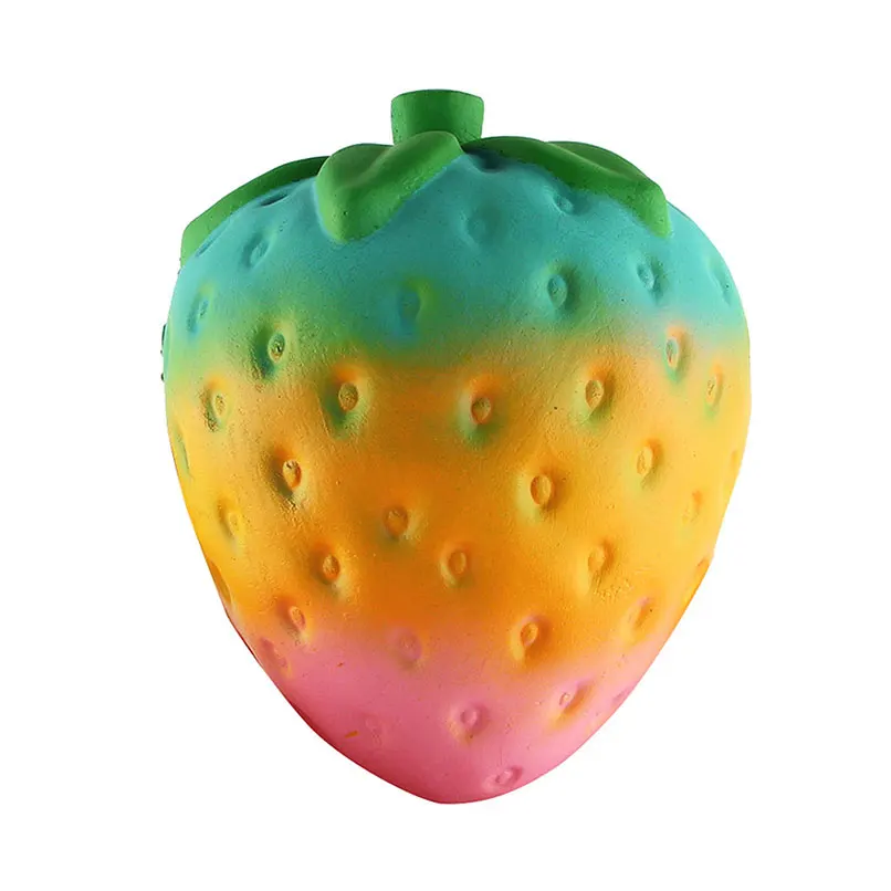

1PC New Kawaii Rainbow Strawberry Squishy Slow Rising 10CM Jumbo Cute Scented Colorful Bread Cake Kid Fun Toy Phone Straps