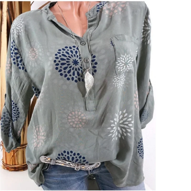 New Spring Autumn Women Shirts Vestido Plus Size Fashion Casual Loose V-Neck Print Long Sleeve Shirt For Women Large Tops Blouse
New Spring Autumn Women Shirts Vestido Plus Size Fashion Casual Loose V-Neck Print Long Sleeve Shirt For Women Large Tops Blouse