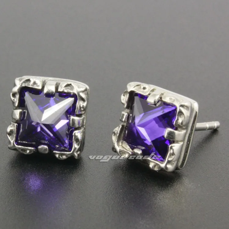 316L Stainless Steel FLEUR DE LIS Purple CZ Stone Fashion Stud earrings 4Y007(2 Pieces)
316L Stainless Steel FLEUR DE LIS Purple CZ Stone Fashion Stud earrings 4Y007(2 Pieces)