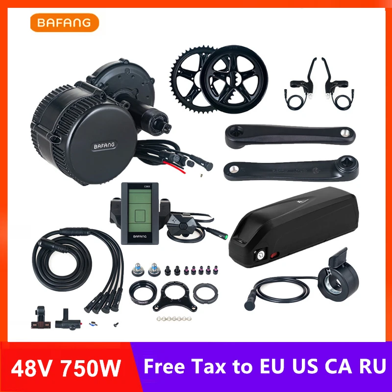 Фото Bafang 8fun 48В 750 Вт BBS02B Средний приводной двигатель EBike Конверсионные Комплекты с 13ач