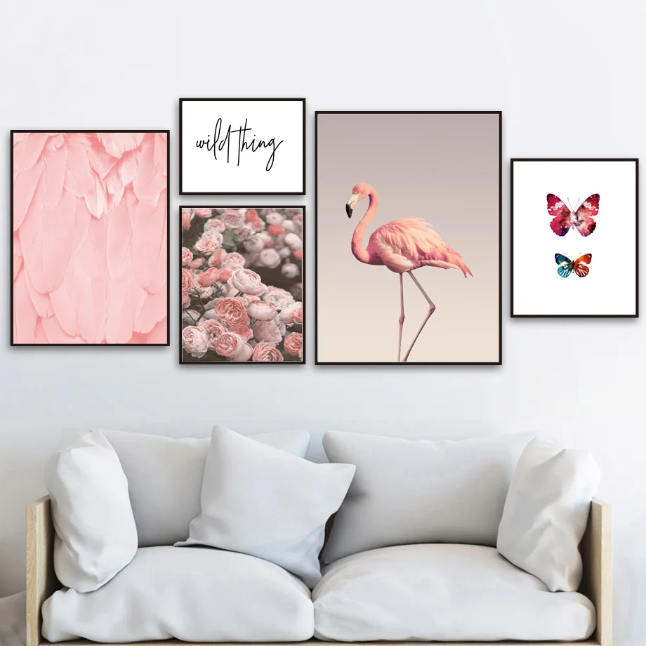 Flamingo Feather Flower Butterfly Wall Art Canvas Painting Nordic Posters And Prints Wall Pictures For Living Room Bedroom Decor
Flamingo Feather Flower Butterfly Wall Art Canvas Painting Nordic Posters And Prints Wall Pictures For Living Room Bedroom Decor