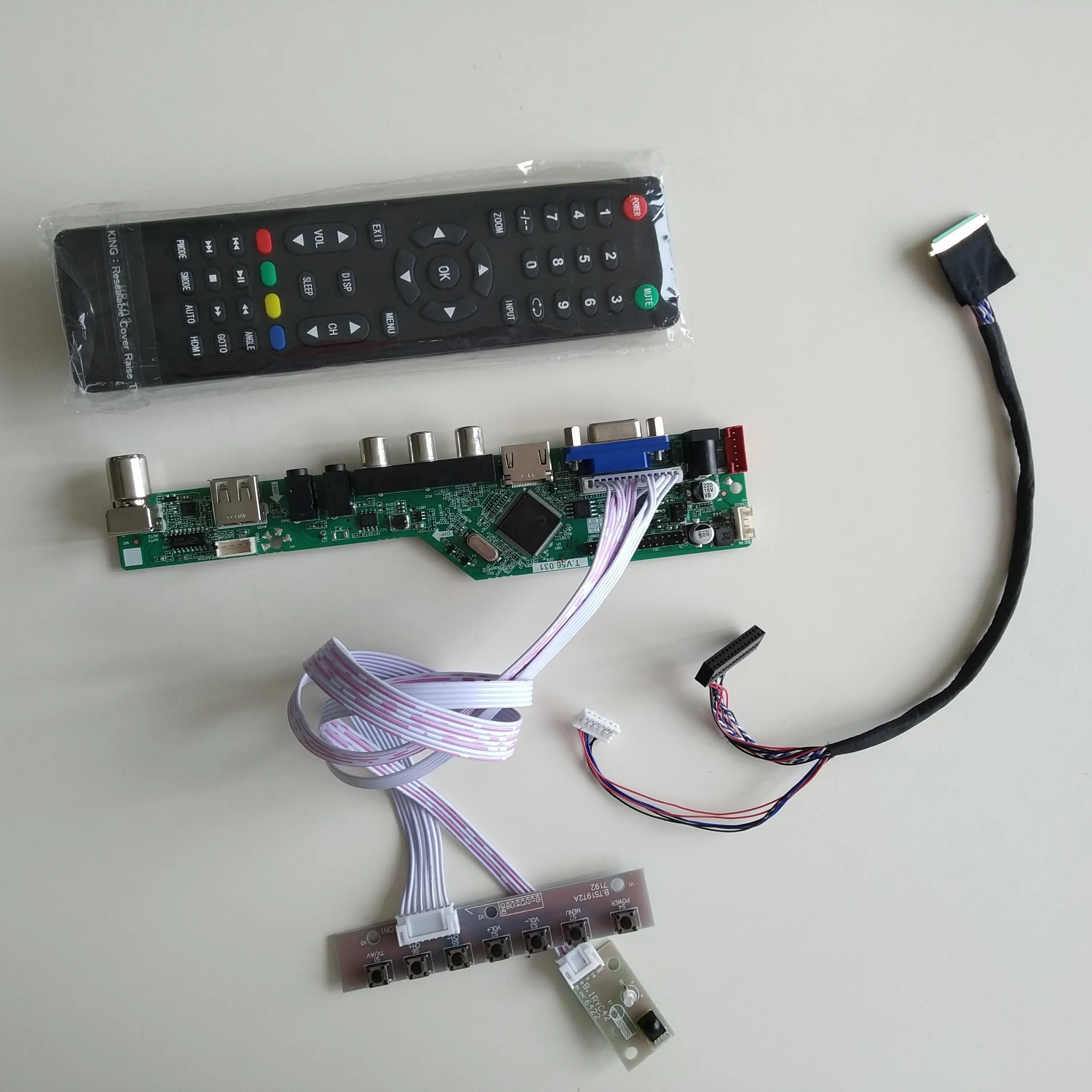 ТВ VGA AV USB Аудио ЖК светодиодный драйвер контроллер платы комплект 40pin для LTN156AT02