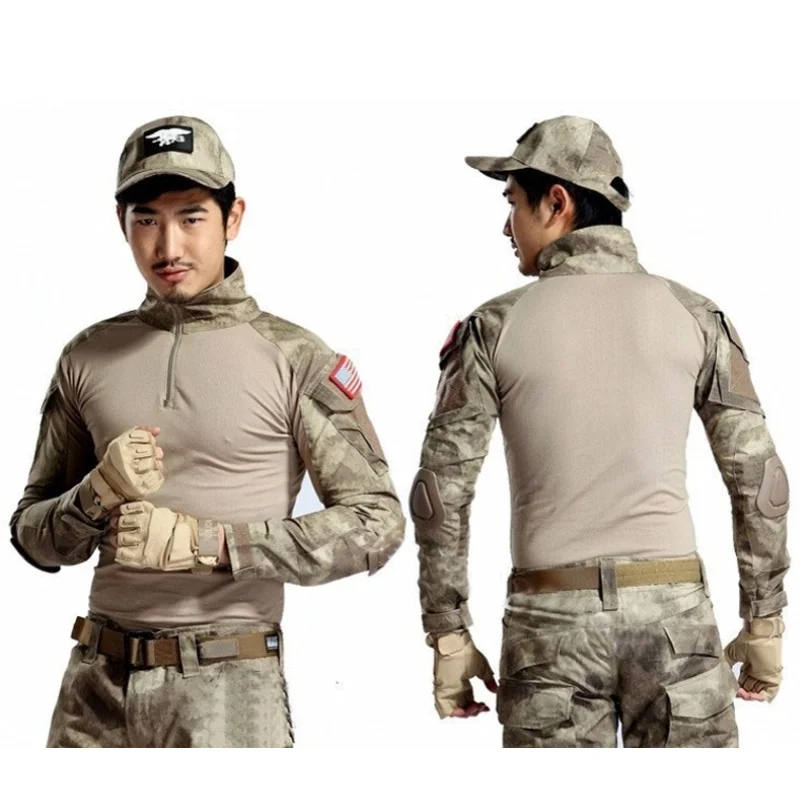 Military Army Tactical Shirt Camo Long Sleeve BDU Combat T Shirt Men Camouflage Airsoft Sniper Paintball Hiking Hunting Shirts
Military Army Tactical Shirt Camo Long Sleeve BDU Combat T Shirt Men Camouflage Airsoft Sniper Paintball Hiking Hunting Shirts