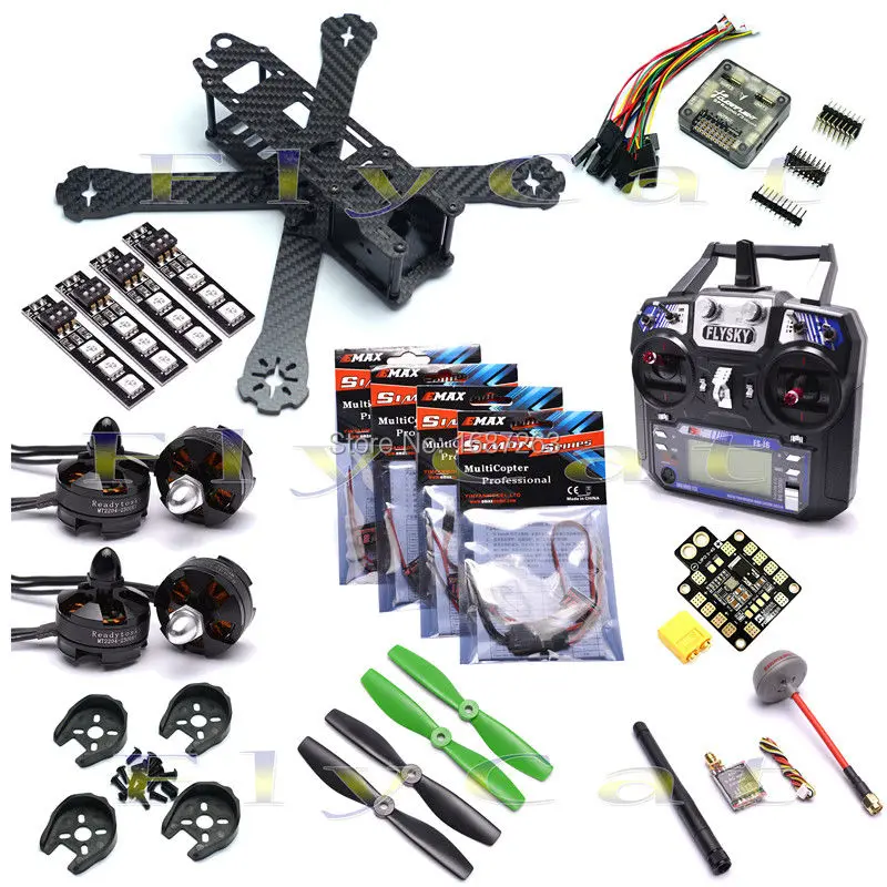 Мини Дрон FPV QAV R 220 мм Квадрокоптер рама F3 Контроллер полета 2204 2300kv двигатель TS5828S
