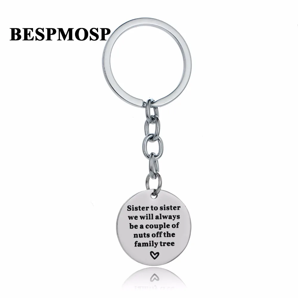 Bespmosp Шарм Для женщин Любовь Семья брелок для ключей сестра мы всегда будем