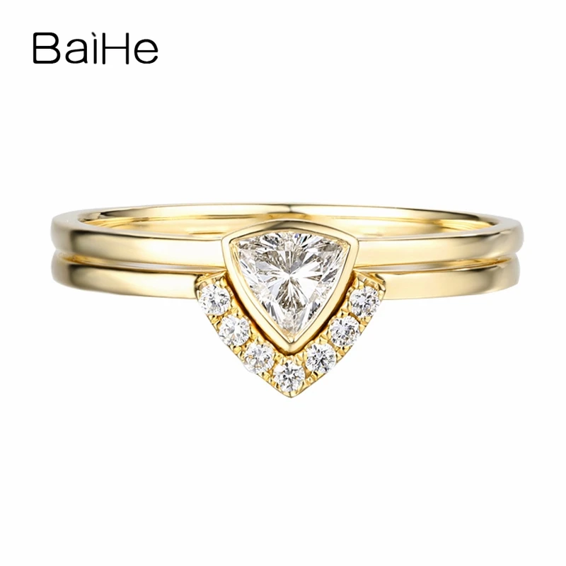 BAIHE Solid 14K желтое золото 0.23ct Сертифицированный треугольной формы натуральный алмаз обручальное кольцо Engageme женское модное Ювелирное кольцо
BAIHE Solid 14K желтое золото 0.23ct Сертифицированный треугольной формы натуральный алмаз обручальное кольцо Engageme женское модное Ювелирное кольцо