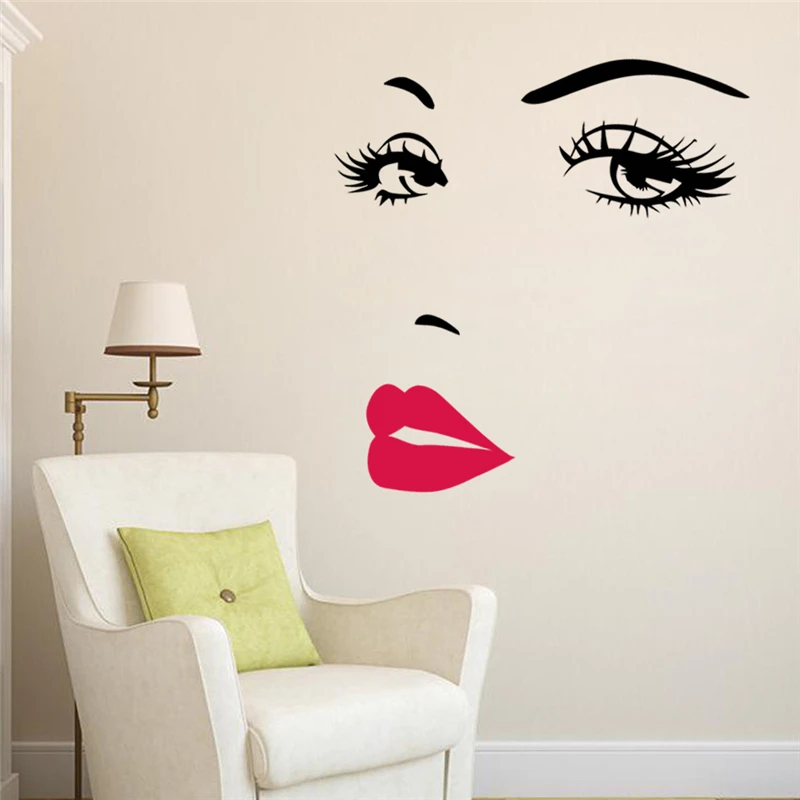 sexy girl lip eyes wall stickers living bedroom decoration diy vinyl adesivo de paredes home decals mural art poster home decor
sexy girl lip eyes wall stickers living bedroom decoration diy vinyl adesivo de paredes home decals mural art poster home decor
