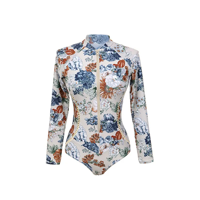 2018 Vintage Print Swimwear One Piece Swimsuit Women Zipper Monokini Bodysuits Ladies Beach Sun-protection Long Sleeve Swim Wear
2018 Vintage Print Swimwear One Piece Swimsuit Women Zipper Monokini Bodysuits Ladies Beach Sun-protection Long Sleeve Swim Wear