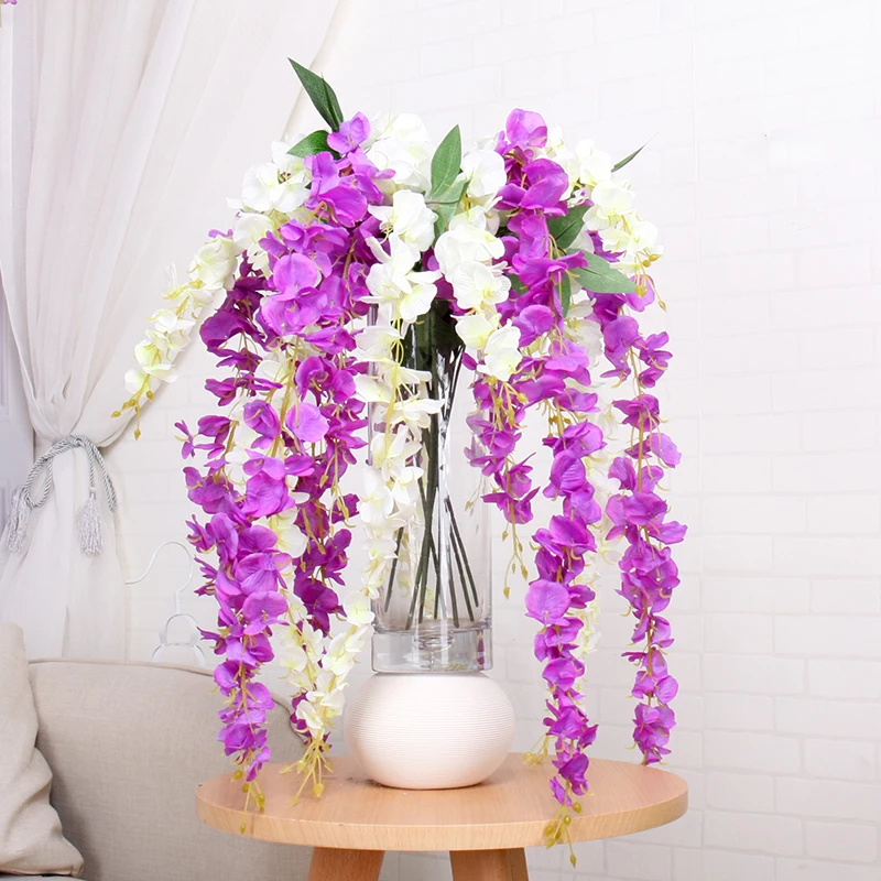2pc/Lot Wisteria Vine Artificial Flower Silk Garland Arch Wedding Decoration Hanging Rattan Bride Flowers Home Garden Wall Decor
2pc/Lot Wisteria Vine Artificial Flower Silk Garland Arch Wedding Decoration Hanging Rattan Bride Flowers Home Garden Wall Decor