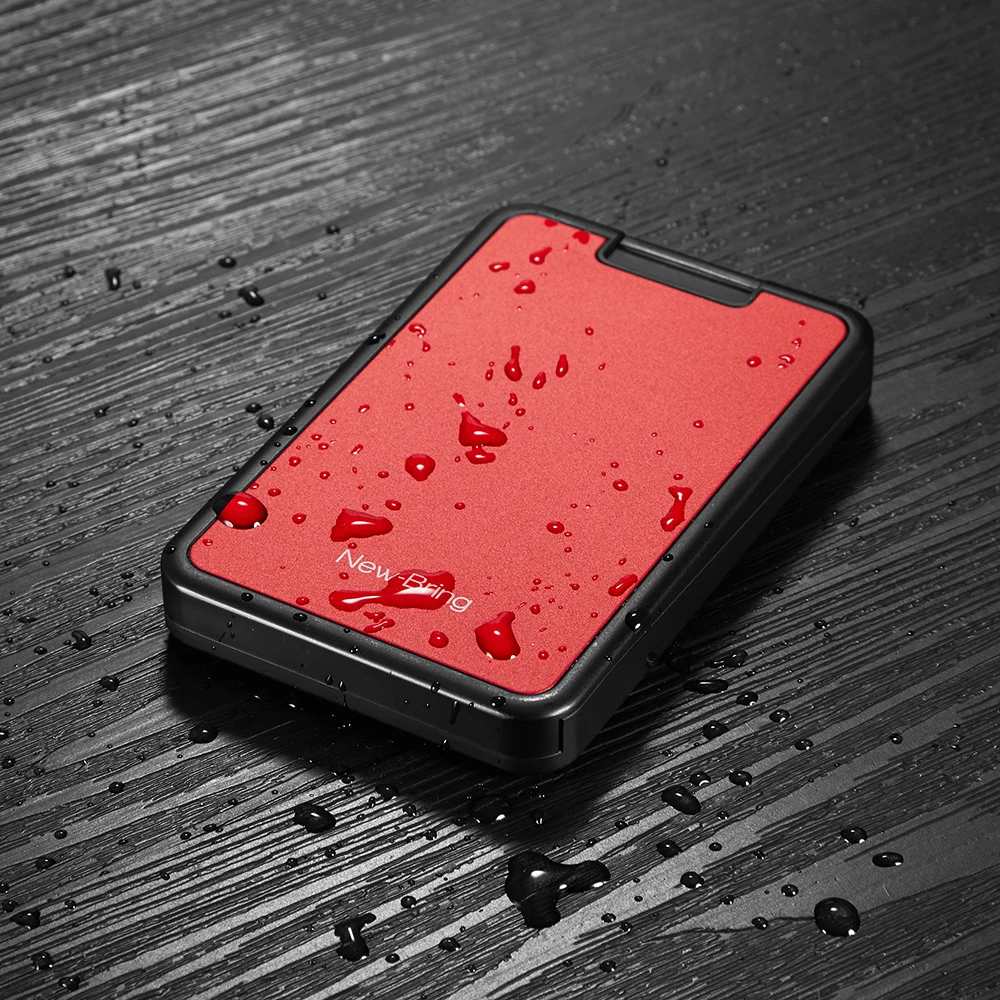 NewBring держатель для карт кошелек-слайдер RFID Блокировка металлик мужчин и женщин