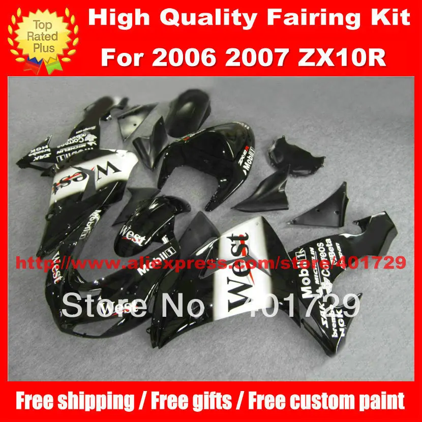 Free gifts Motorcycle Parts for Ninja ZX-10R 2006 2007 ZX10 06 07 ZX10R 06 07 West ABS Plastic fairing kit
Free gifts Motorcycle Parts for Ninja ZX-10R 2006 2007 ZX10 06 07 ZX10R 06 07 West ABS Plastic fairing kit