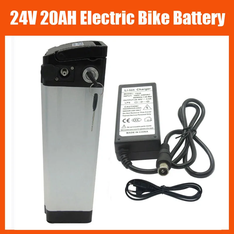24V 500W Silver fish battery 24 V 20AH lithium Electric Bike bateria akku with 29.4V 3A charger and 30A BMS Top discharge
24V 500W Silver fish battery 24 V 20AH lithium Electric Bike bateria akku with 29.4V 3A charger and 30A BMS Top discharge