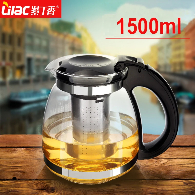Hot Sale Genuine 1500ml Glass Teapot Stainless Steel Straine Home & Office Tea Pot Kettle Drinkware Heat-resistan Free Shipping
Hot Sale Genuine 1500ml Glass Teapot Stainless Steel Straine Home & Office Tea Pot Kettle Drinkware Heat-resistan Free Shipping