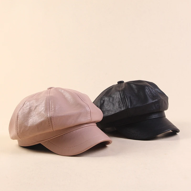 New hat autumn and winter Korean women girls fashion Faux Leather hat outdoor temperamental comfortable cute solid visors
New hat autumn and winter Korean women girls fashion Faux Leather hat outdoor temperamental comfortable cute solid visors