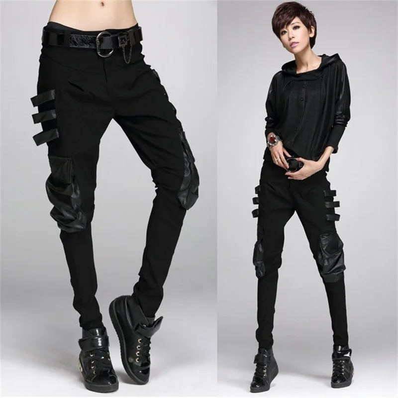 female personality was casual Cross-pants spring new Women Black Jeans Trousers punk cargo pants collage pockets harem pants
female personality was casual Cross-pants spring new Women Black Jeans Trousers punk cargo pants collage pockets harem pants