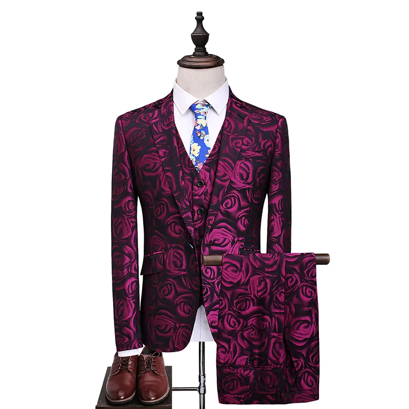 2018 New Men Suit High Quality High-end Fashion Flower Print Suits Arrivel Seasonthree Pieces suits (Jacket, Shirt and Pants)
2018 New Men Suit High Quality High-end Fashion Flower Print Suits Arrivel Seasonthree Pieces suits (Jacket, Shirt and Pants)