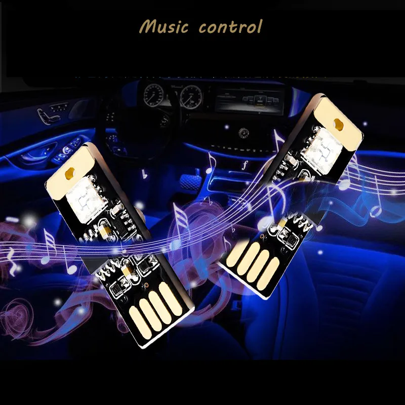 New mini Car USB LED Atmosphere Lights RGB music control Decorative Lamp Emergency Lighting Universal PC Portable Plug and Play
New mini Car USB LED Atmosphere Lights RGB music control Decorative Lamp Emergency Lighting Universal PC Portable Plug and Play
