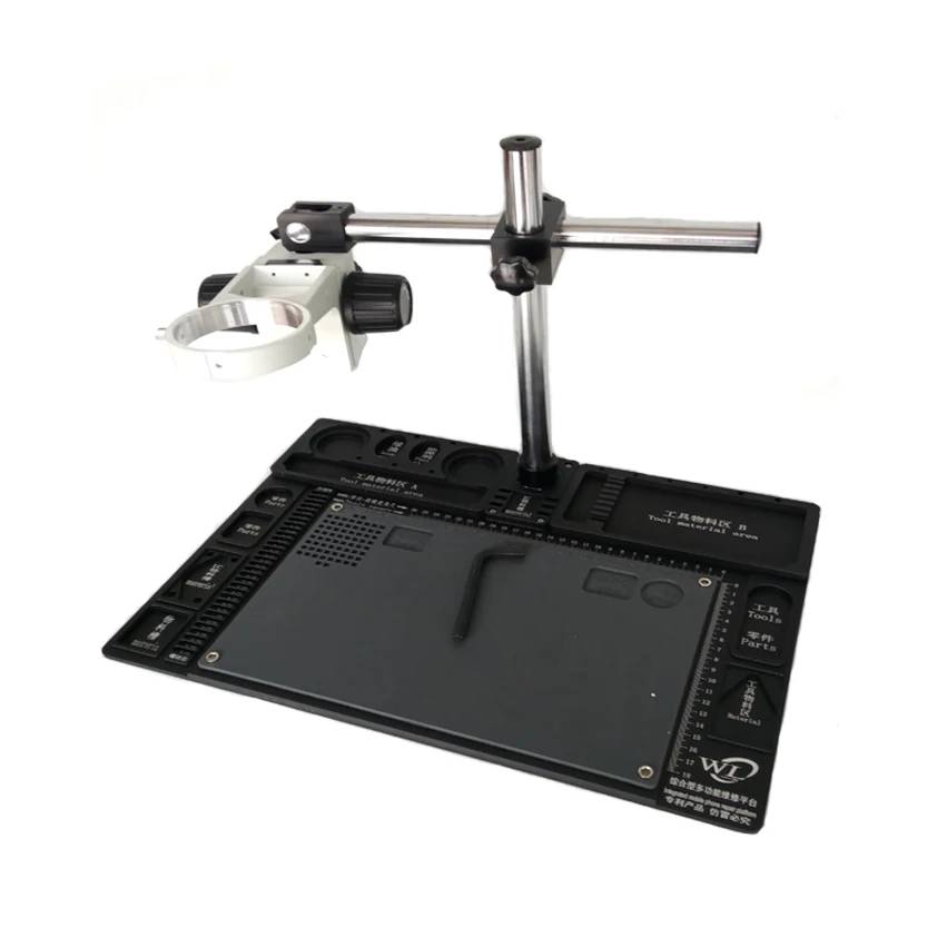 Aluminium Alloy intergrated insulation mantenance table mat 76mm Ring Holder stand For Lab Industrial Microscope Camera
Aluminium Alloy intergrated insulation mantenance table mat 76mm Ring Holder stand For Lab Industrial Microscope Camera