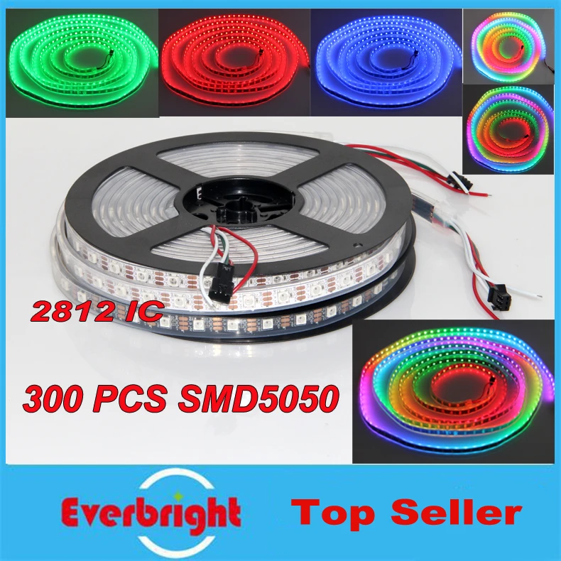 5M 60Pixel/M White/Black PCB WS2812B WS2812 IC 300leds SMD 5050 RGB LED Pixel Strip Light Waterproof IP67 + 10 key RF Controller
5M 60Pixel/M White/Black PCB WS2812B WS2812 IC 300leds SMD 5050 RGB LED Pixel Strip Light Waterproof IP67 + 10 key RF Controller